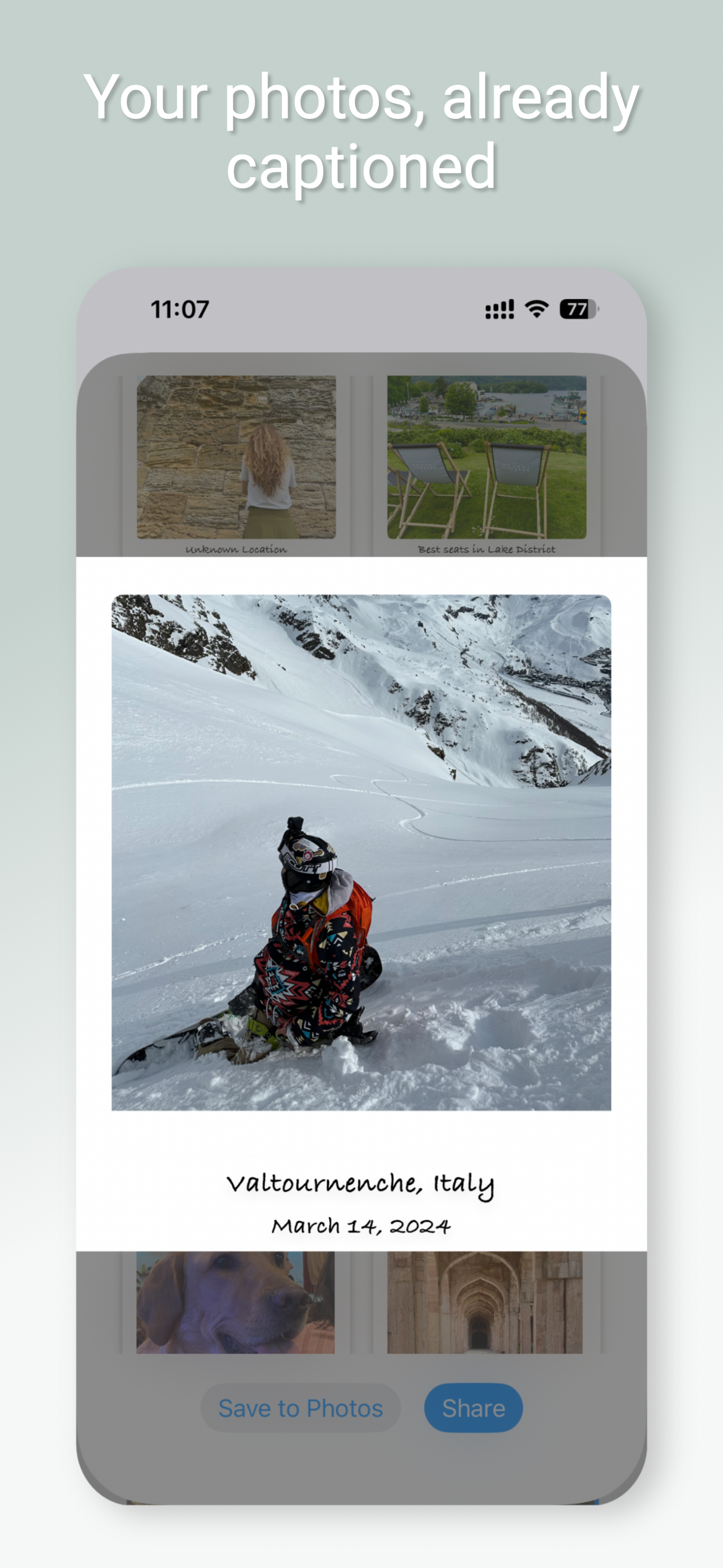 MomentFrame - Photo Selection